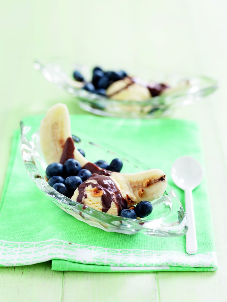 Chocolate and banana split Chocolate and banana split