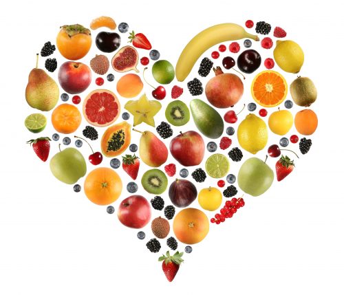 Heart made of cholesterol-lowering foods