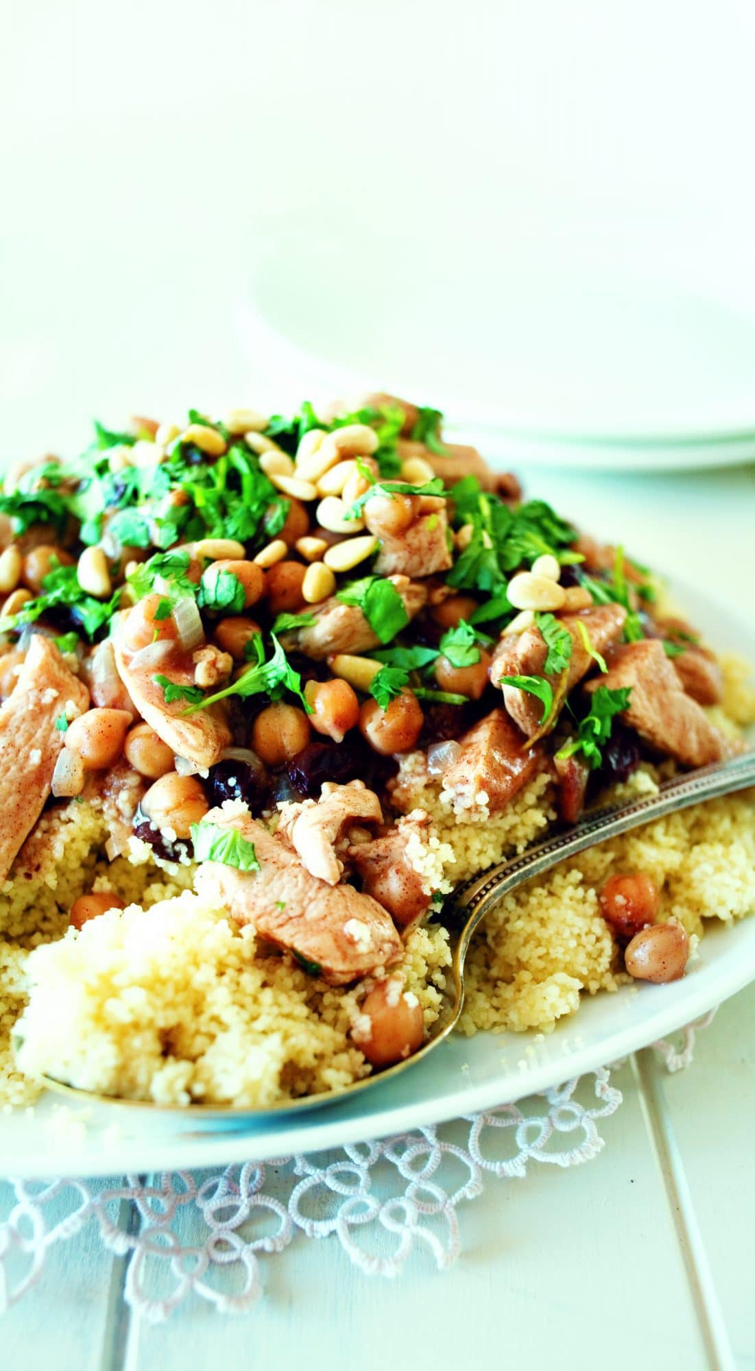 Cinnamon chicken with couscous