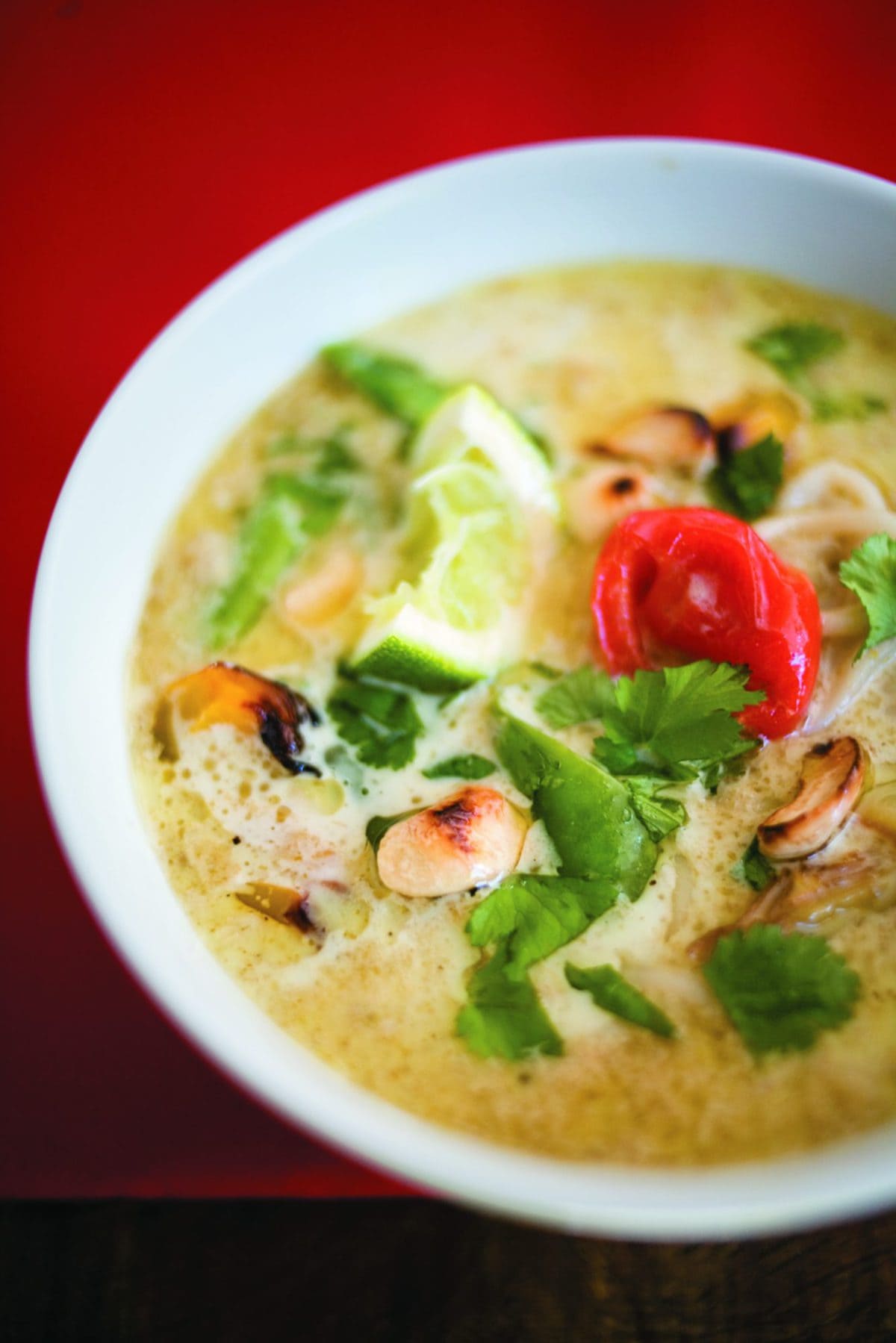 Coconut and cashew curry with roast vegetables