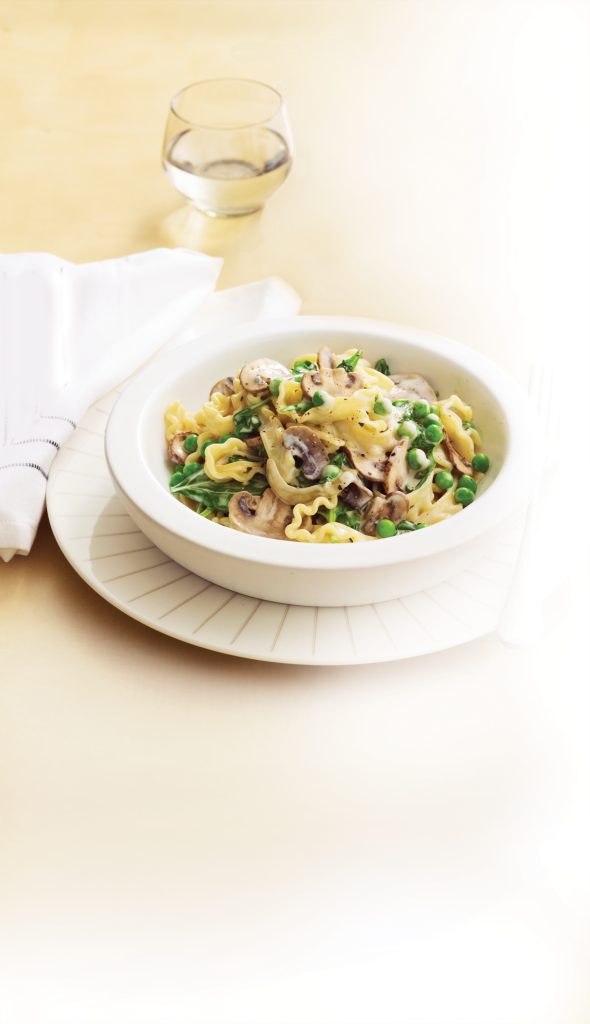 Creamy mushroom and spinach fettuccine Creamy mushroom and spinach fettuccine