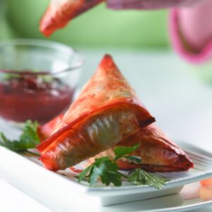 Crispy baked samosas