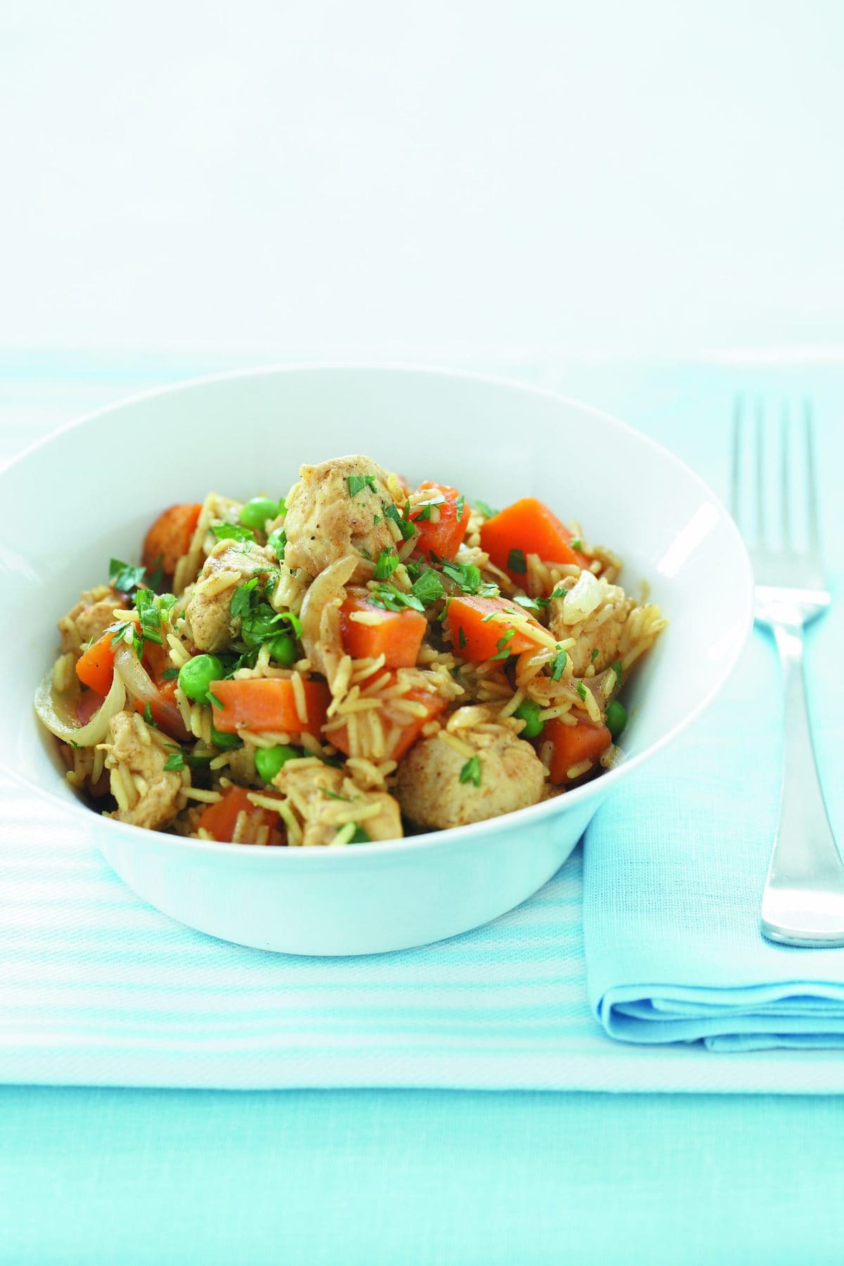 Curried chicken and kumara pilaf