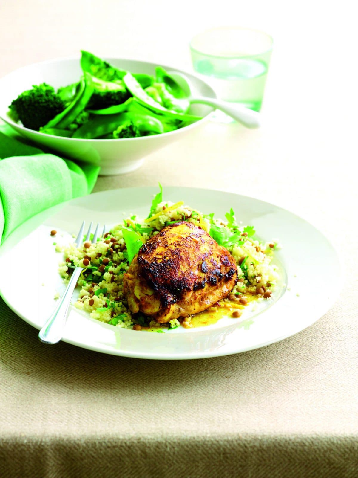 Curried chicken with couscous