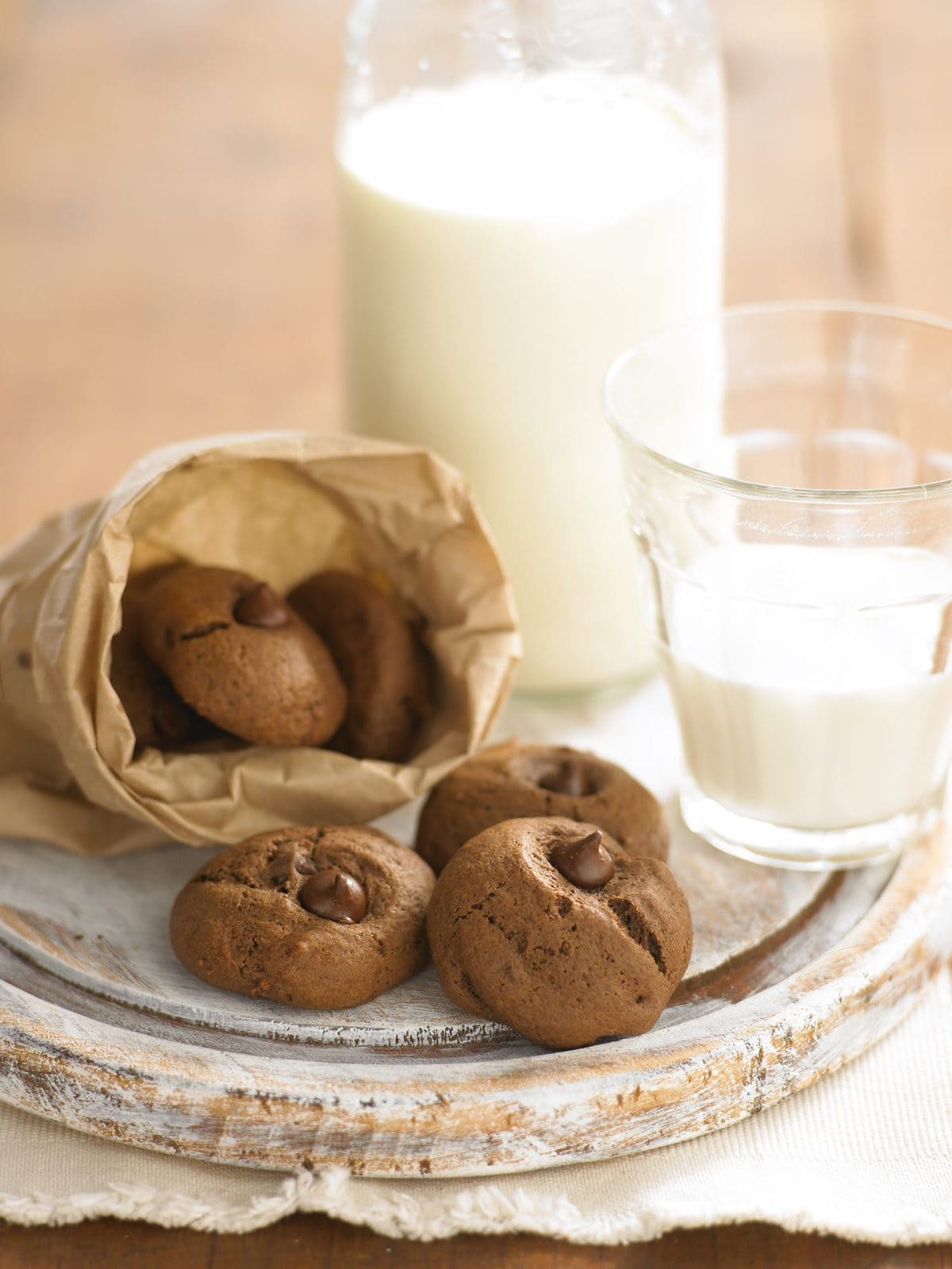 Double choc cookies