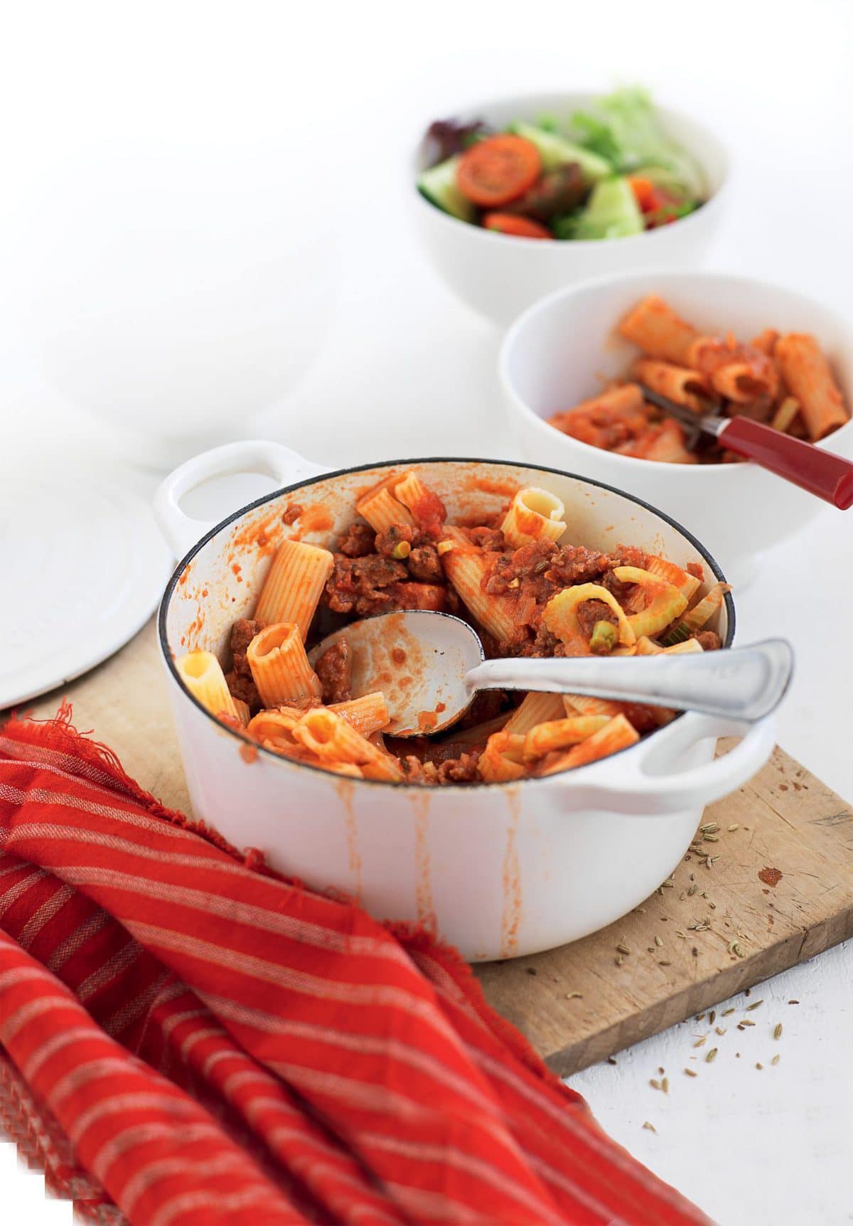Fennel, tomato and sausage rigatoni