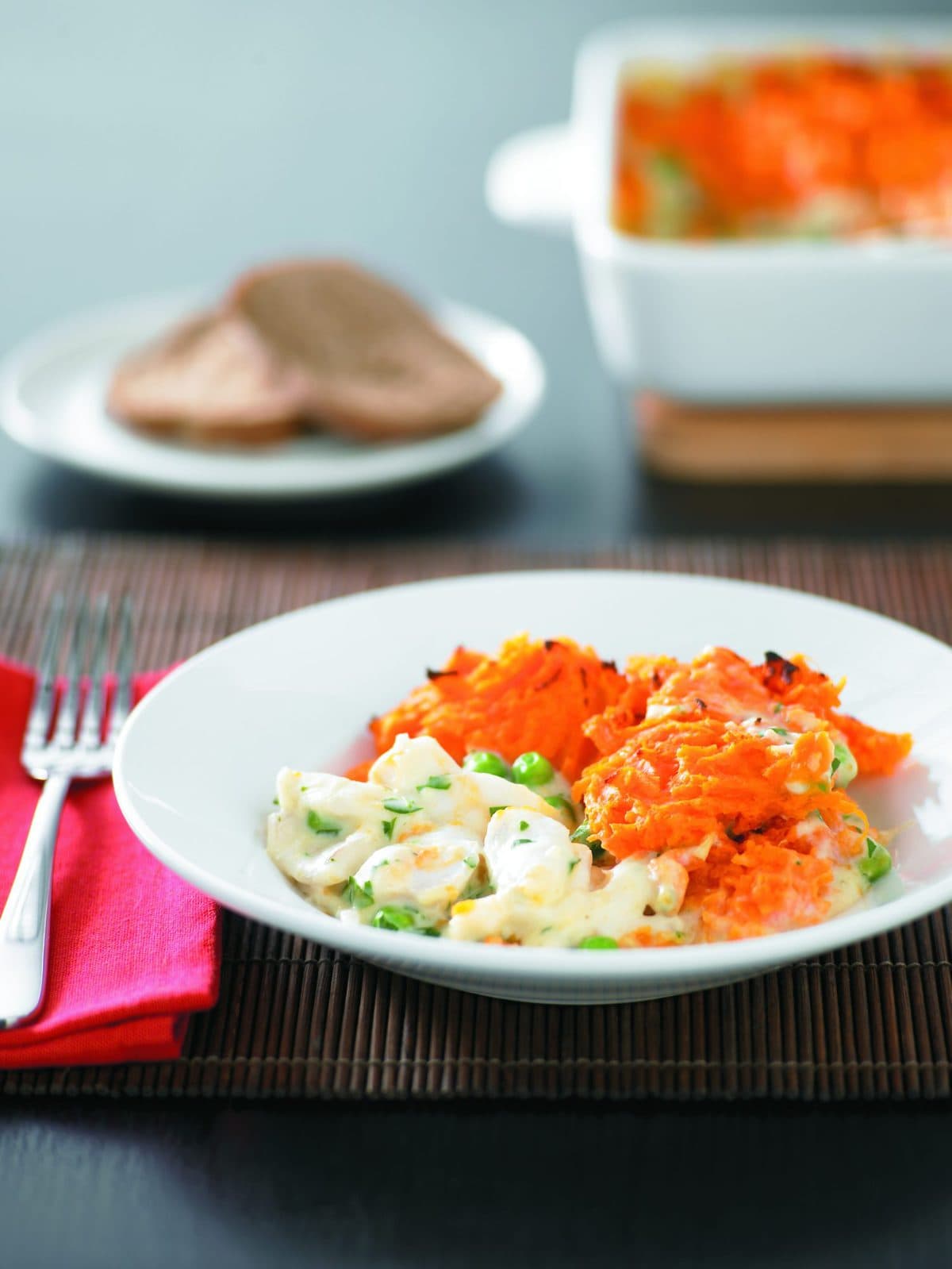 Fish pie with kumara topping