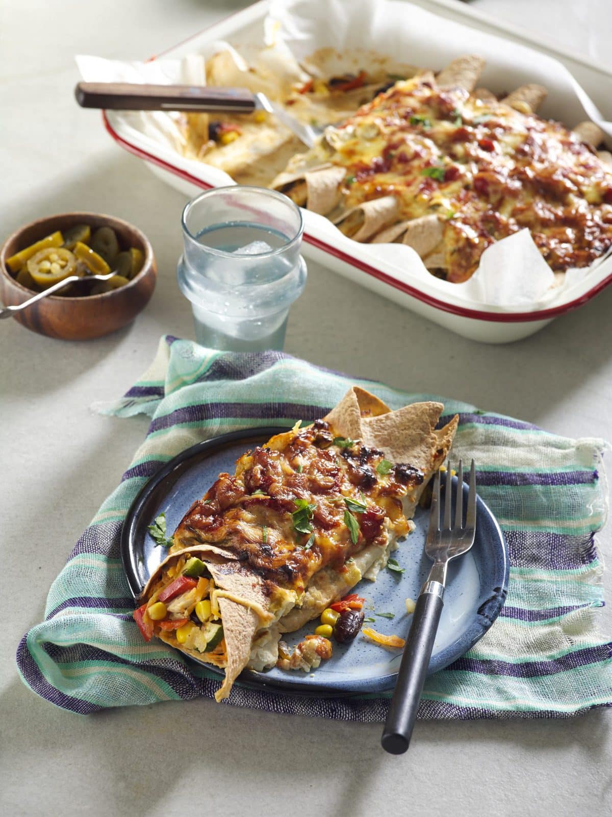 Freezer-friendly chicken enchiladas