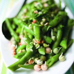 Fresh bean salad with zingy lemon dressing
