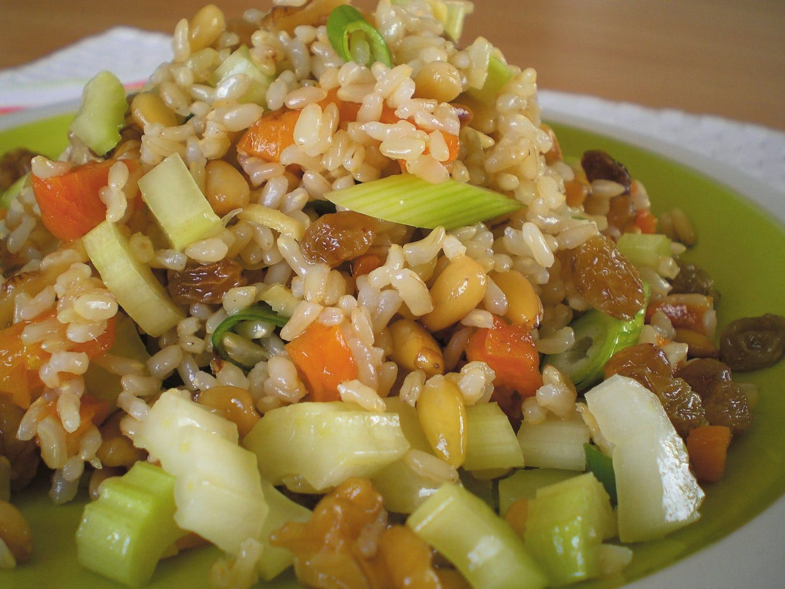 Fruity rice salad