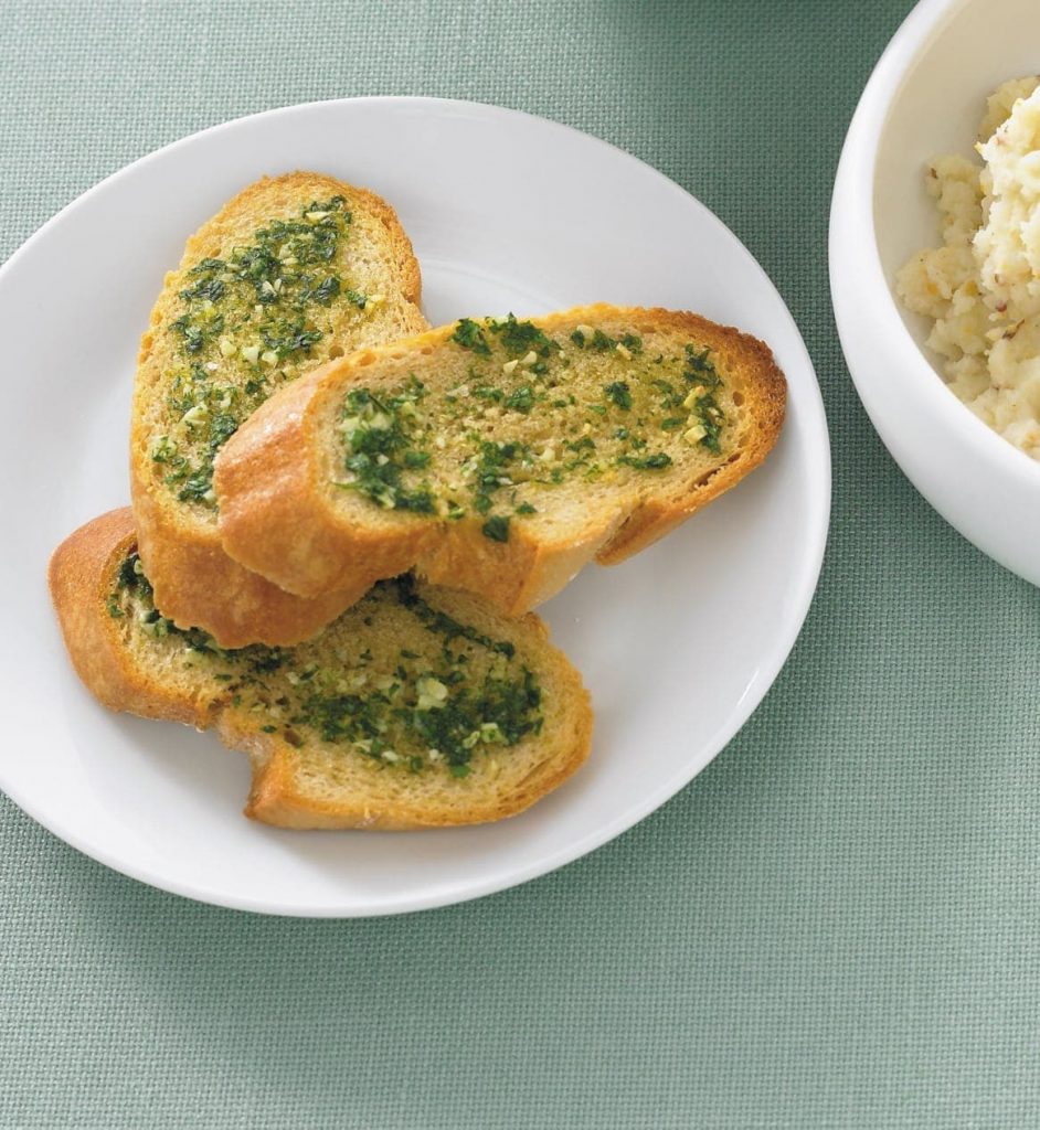 Healthy garlic bread