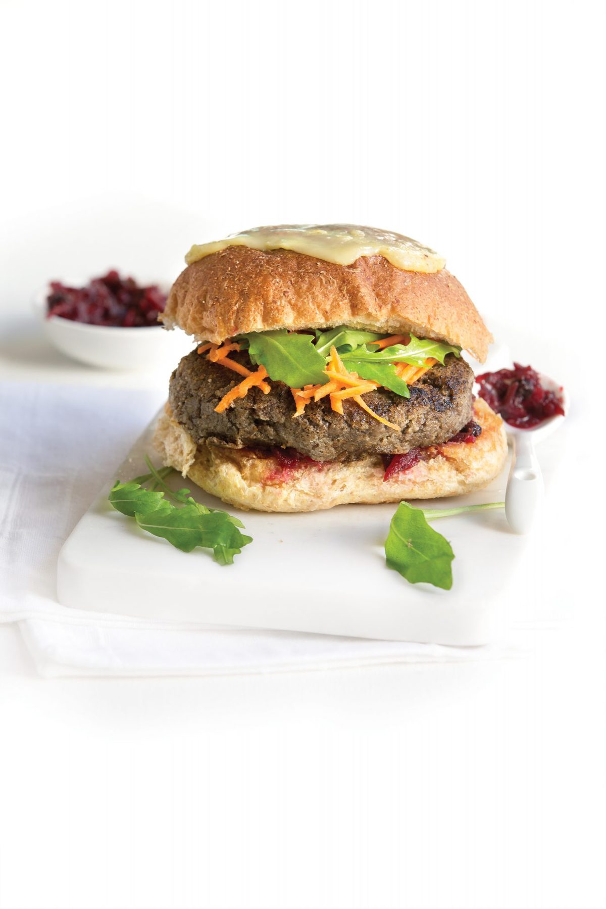 Garlic mushroom burgers