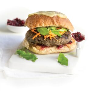Garlic mushroom burgers