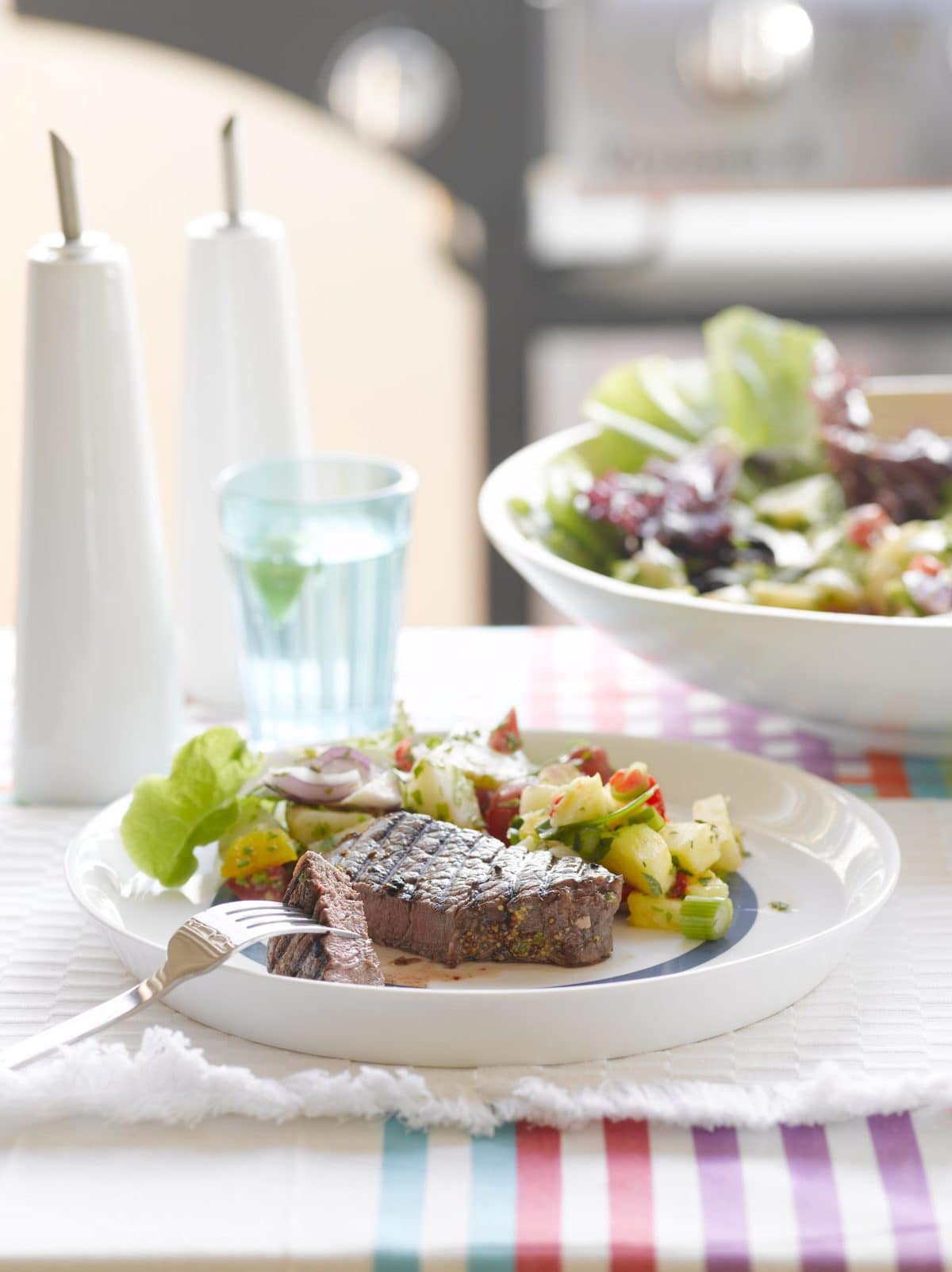 Garlic and mustard steaks