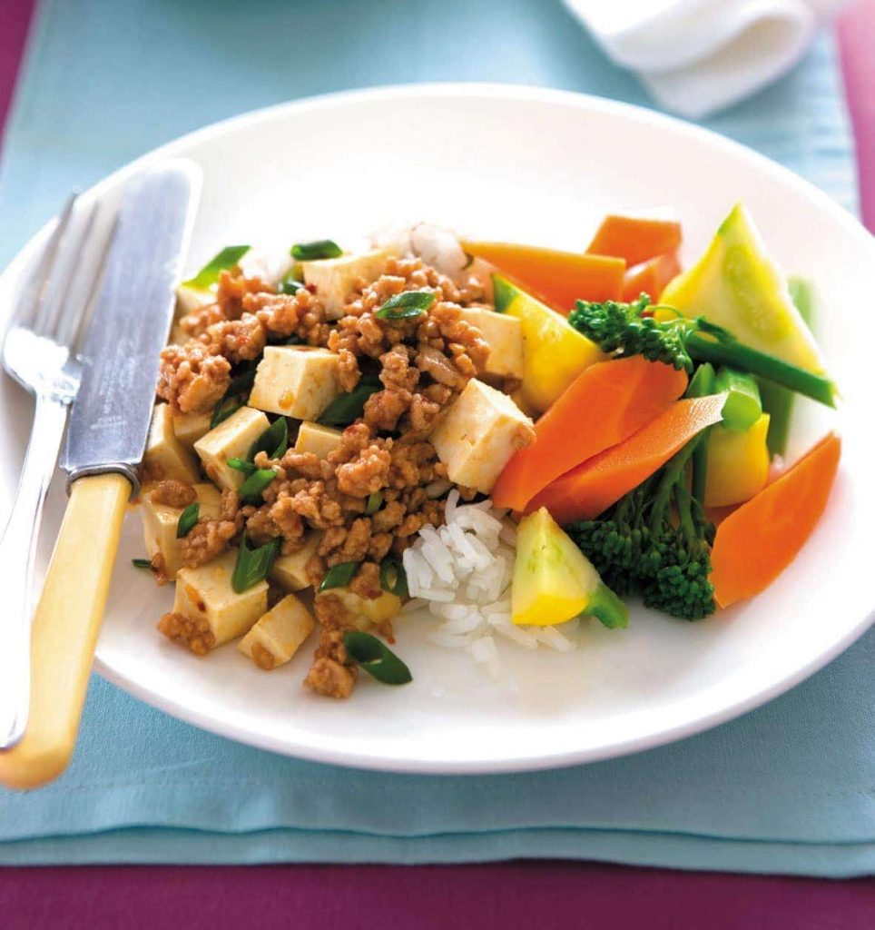 Ginger pork and tofu