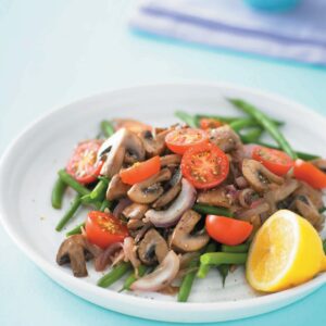 Green bean and mushroom salad