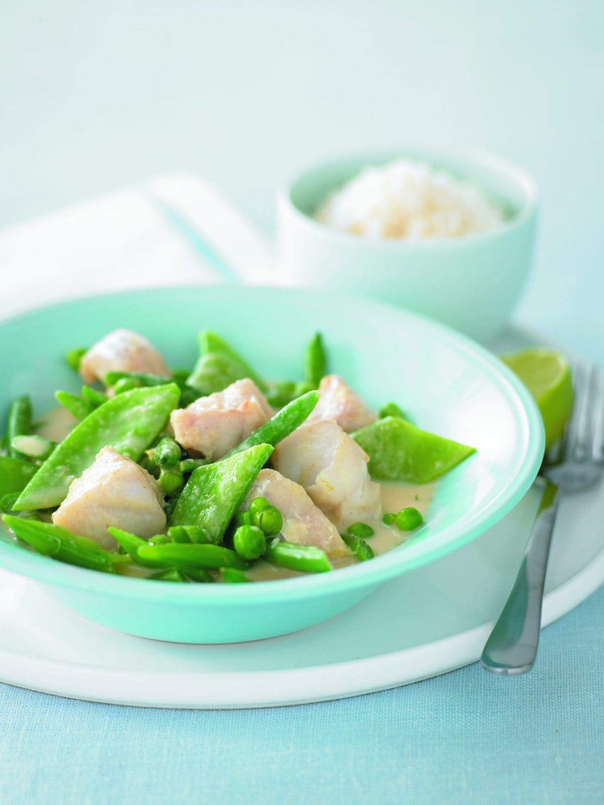 Green fish curry