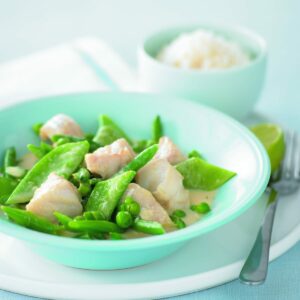 Green fish curry