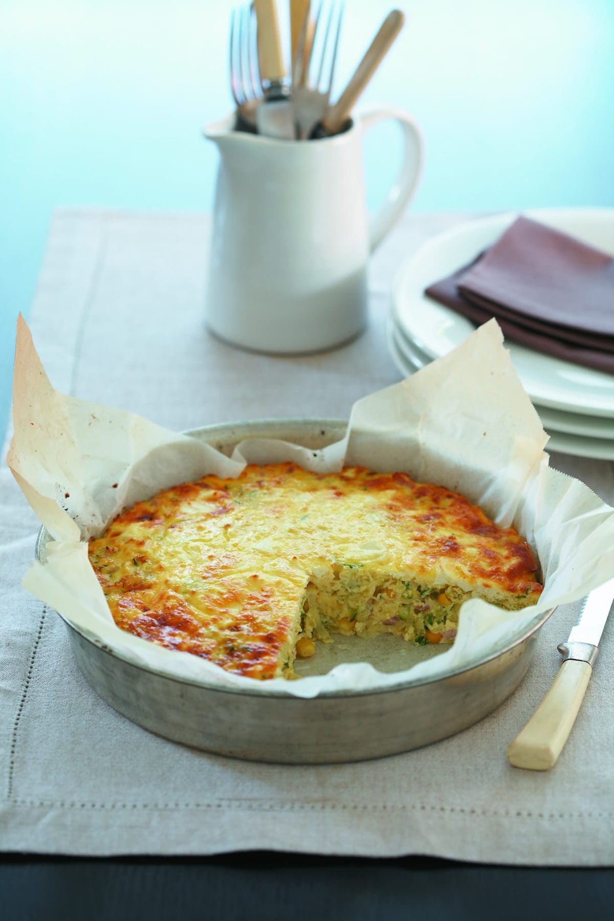 Ham and vegetable frittata