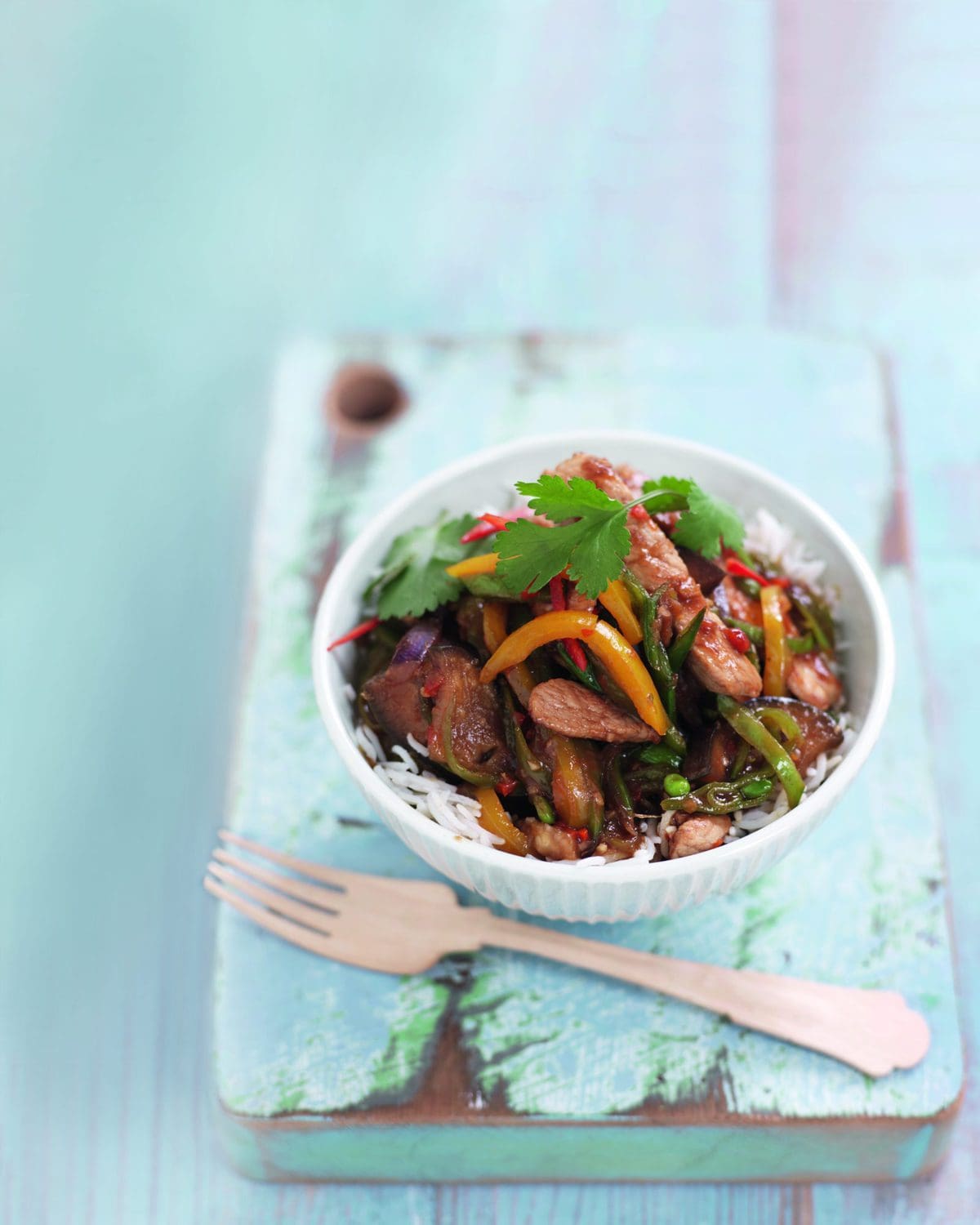 Hoisin pork and vege stir-fry