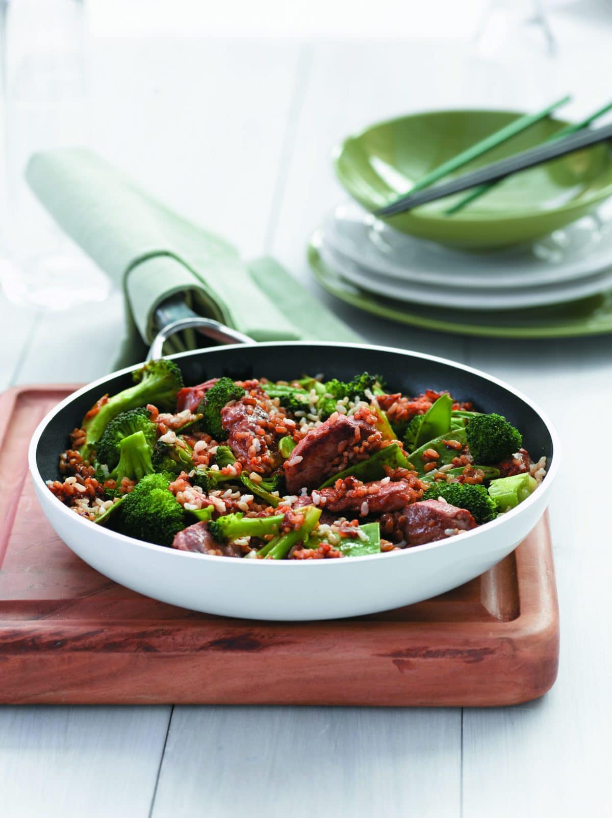 Hoisin pork stir-fry with quick rice