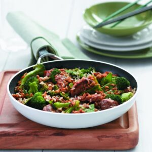 Hoisin pork stir-fry with quick rice