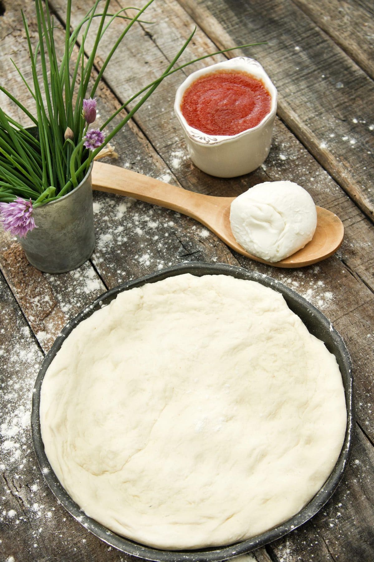Homemade pizza base