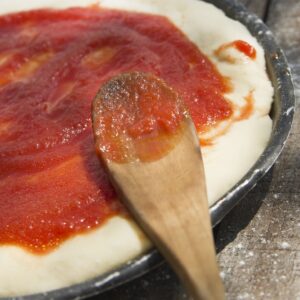 Homemade tomato pizza sauce