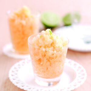 Honeydew and lime granita