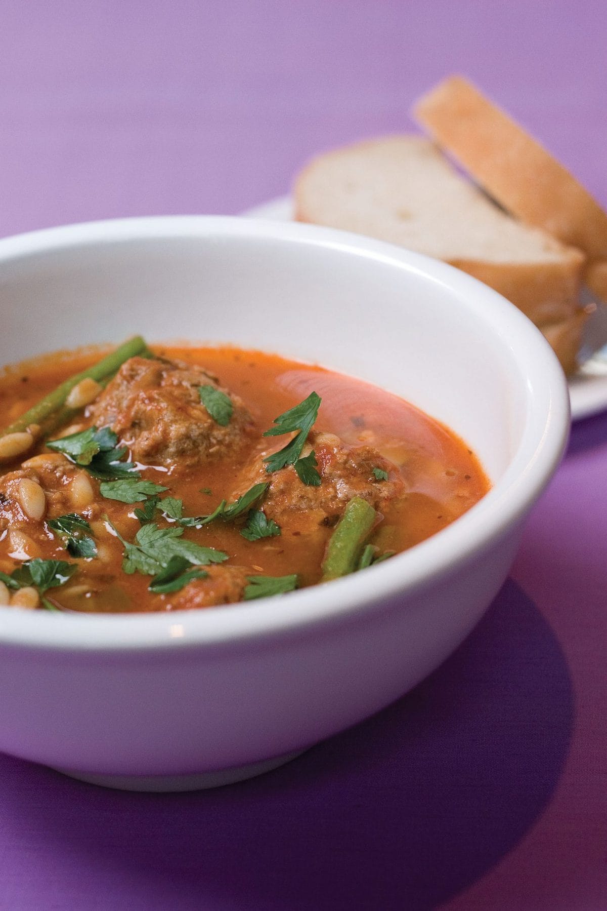 Italian meatball soup