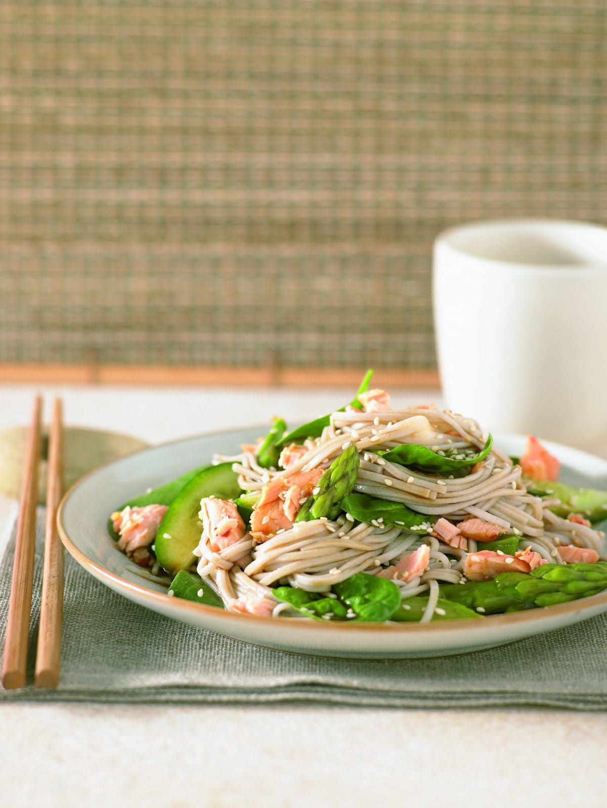 Japanese soba noodle salad