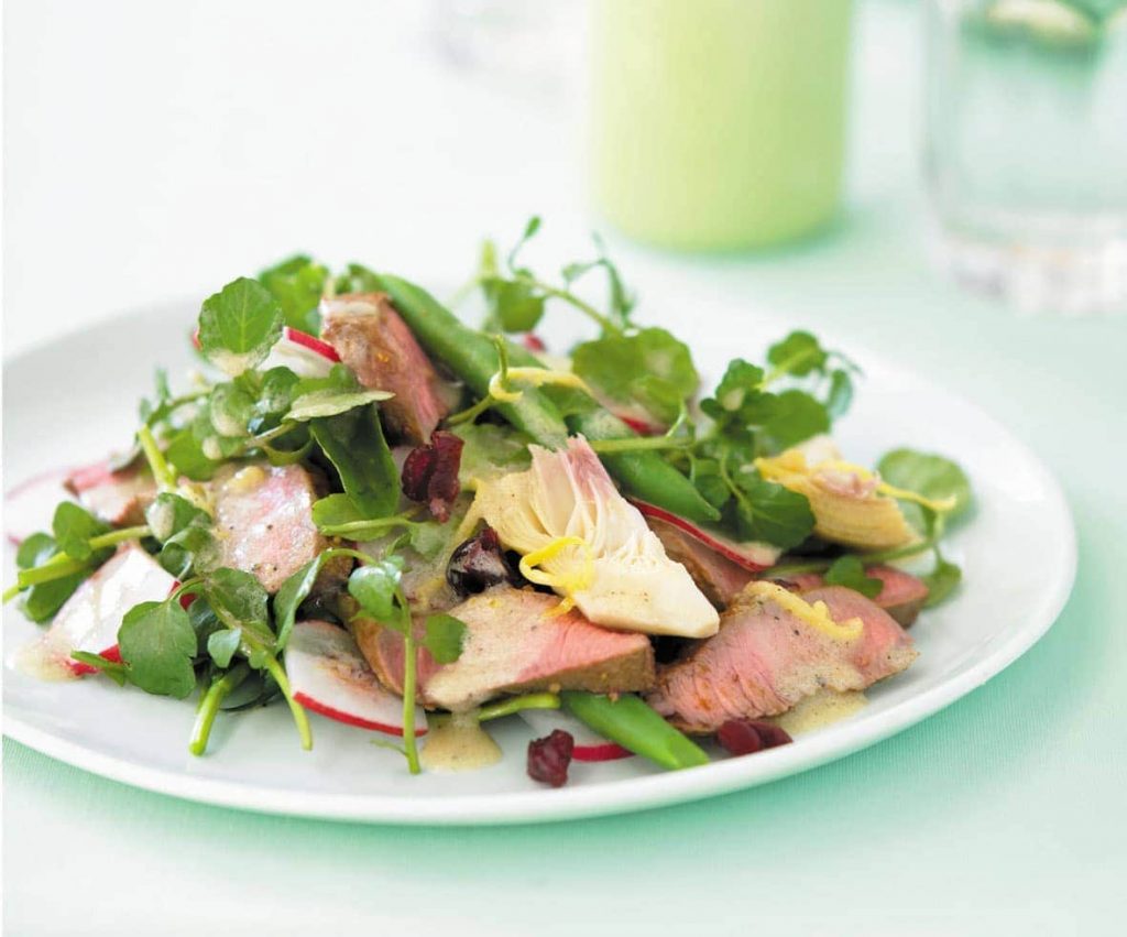 Lamb and artichoke salad