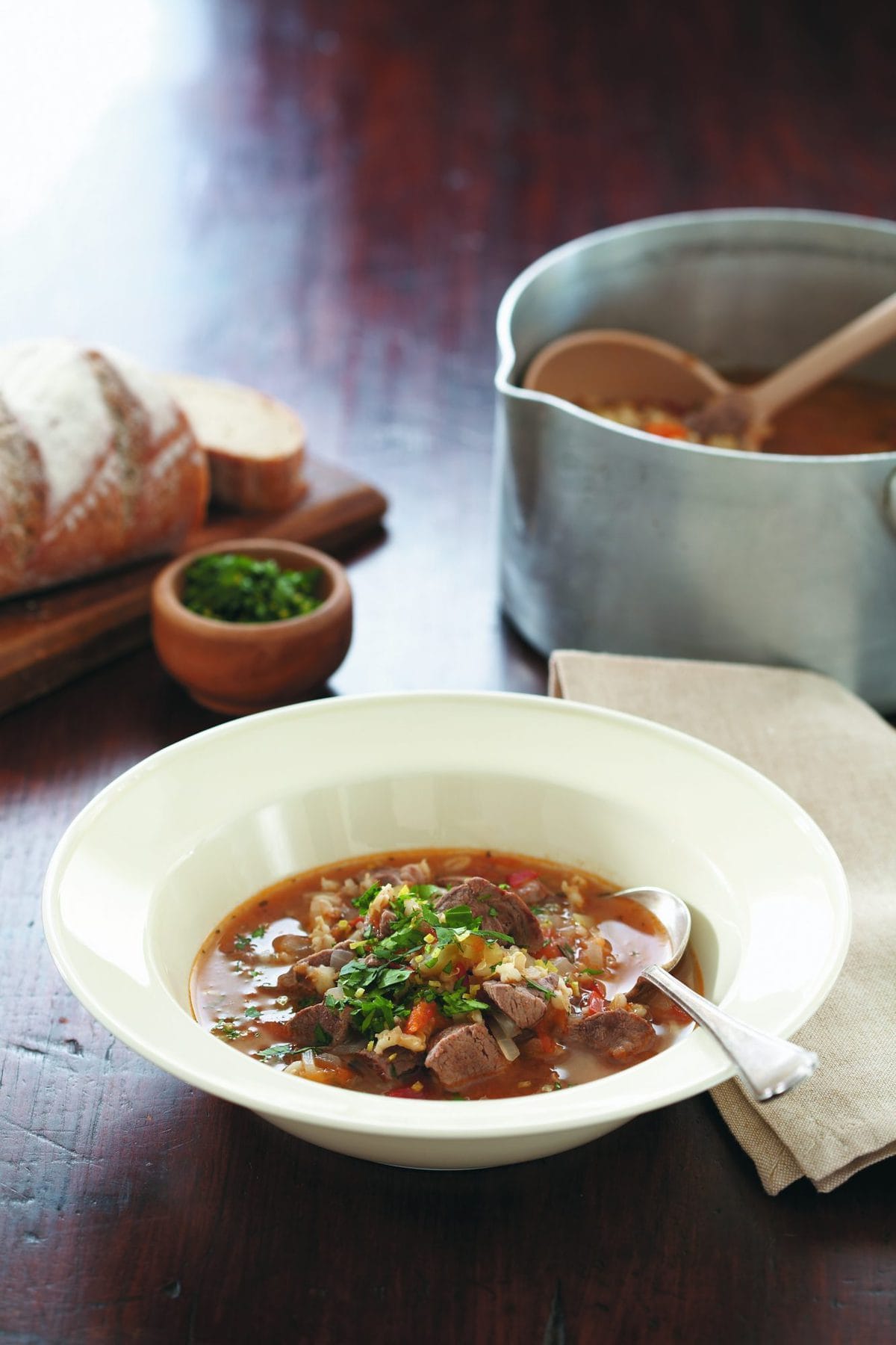Lamb and barley soup