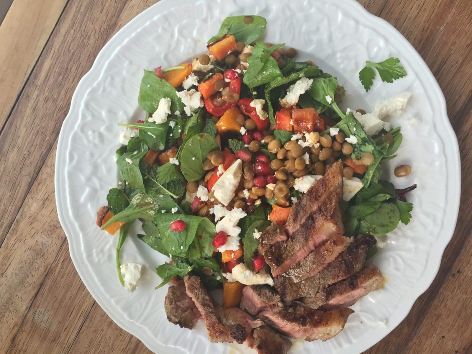 Lamb and rocket salad