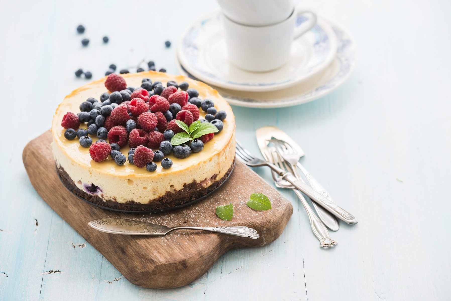 Lemon and vanilla cheesecake