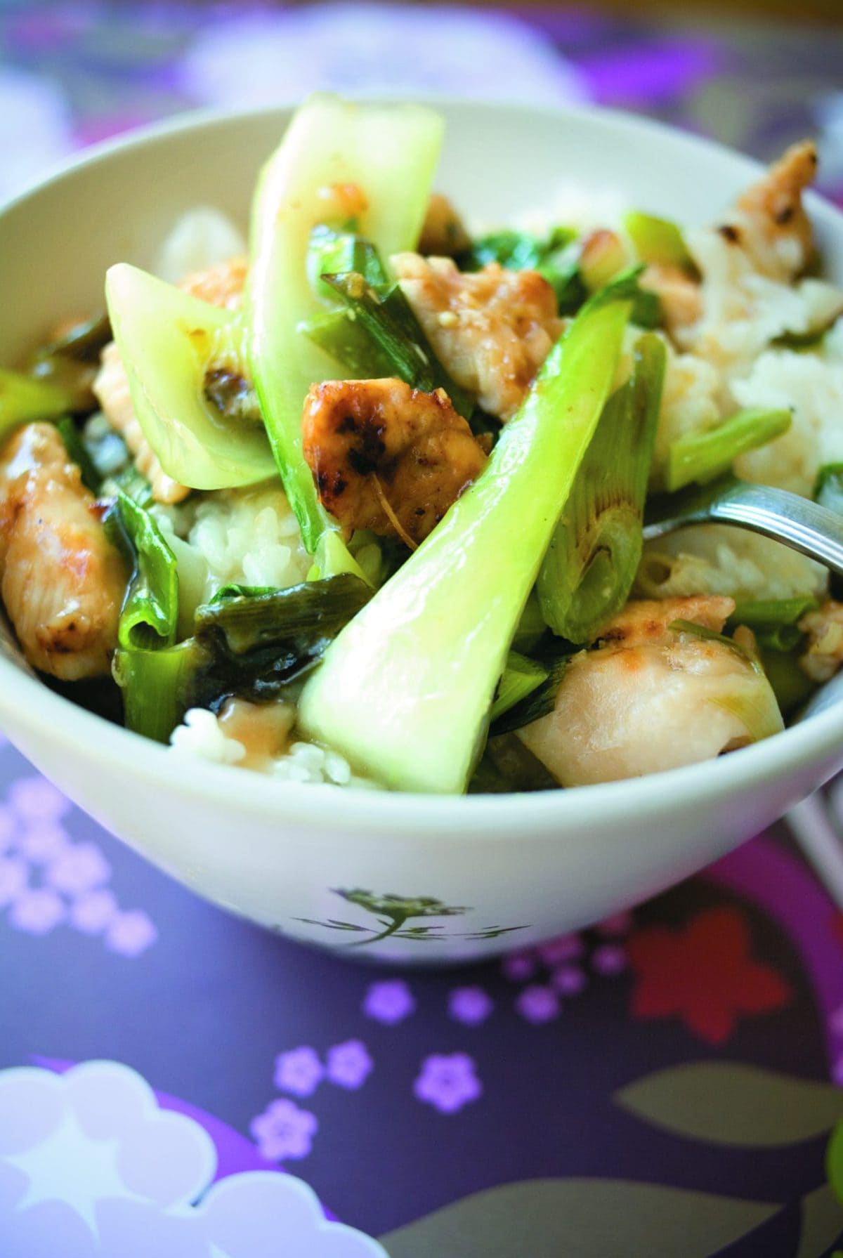Lemon and honey chicken with lemongrass rice