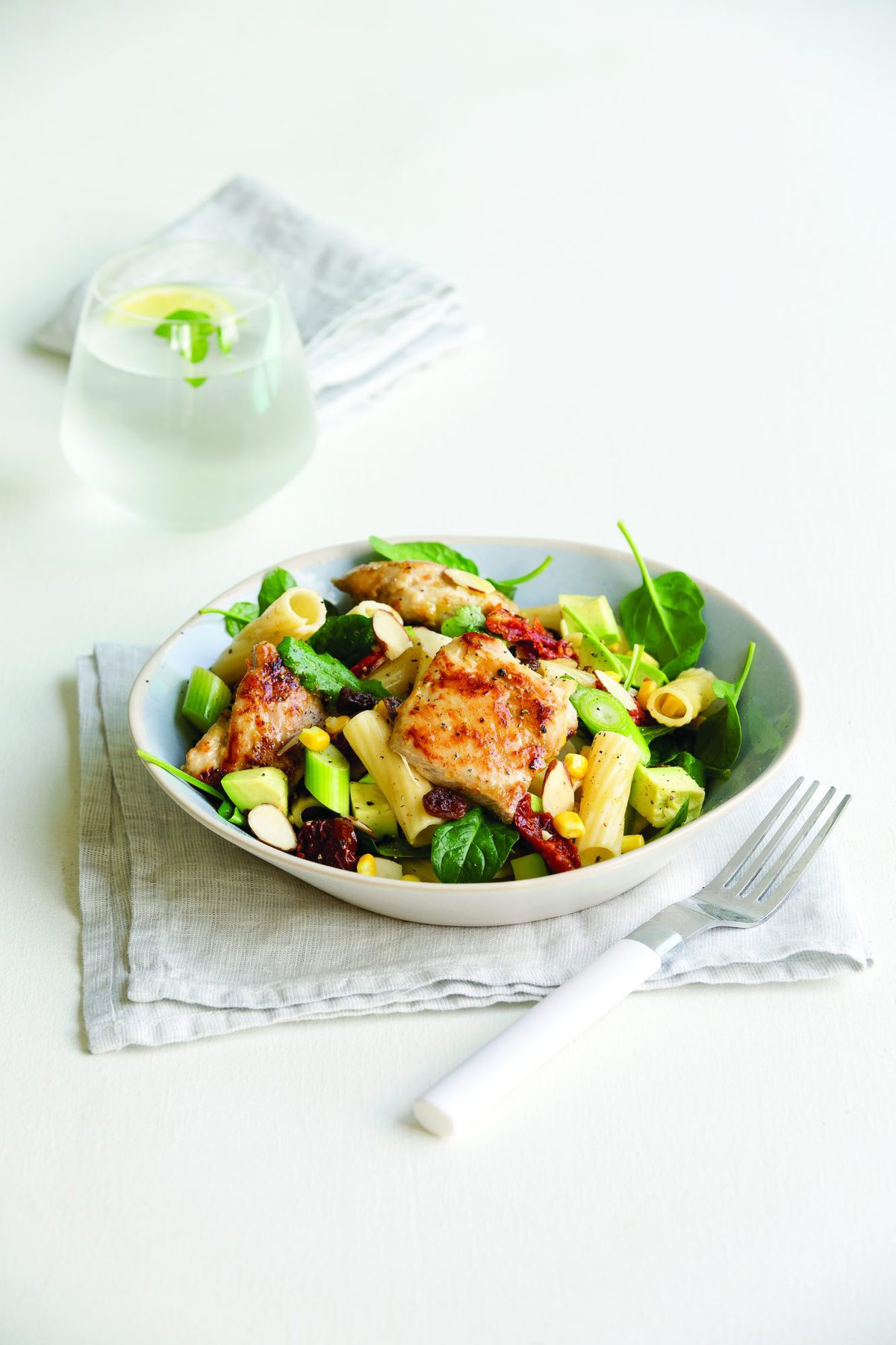 Lemongrass chicken pasta salad