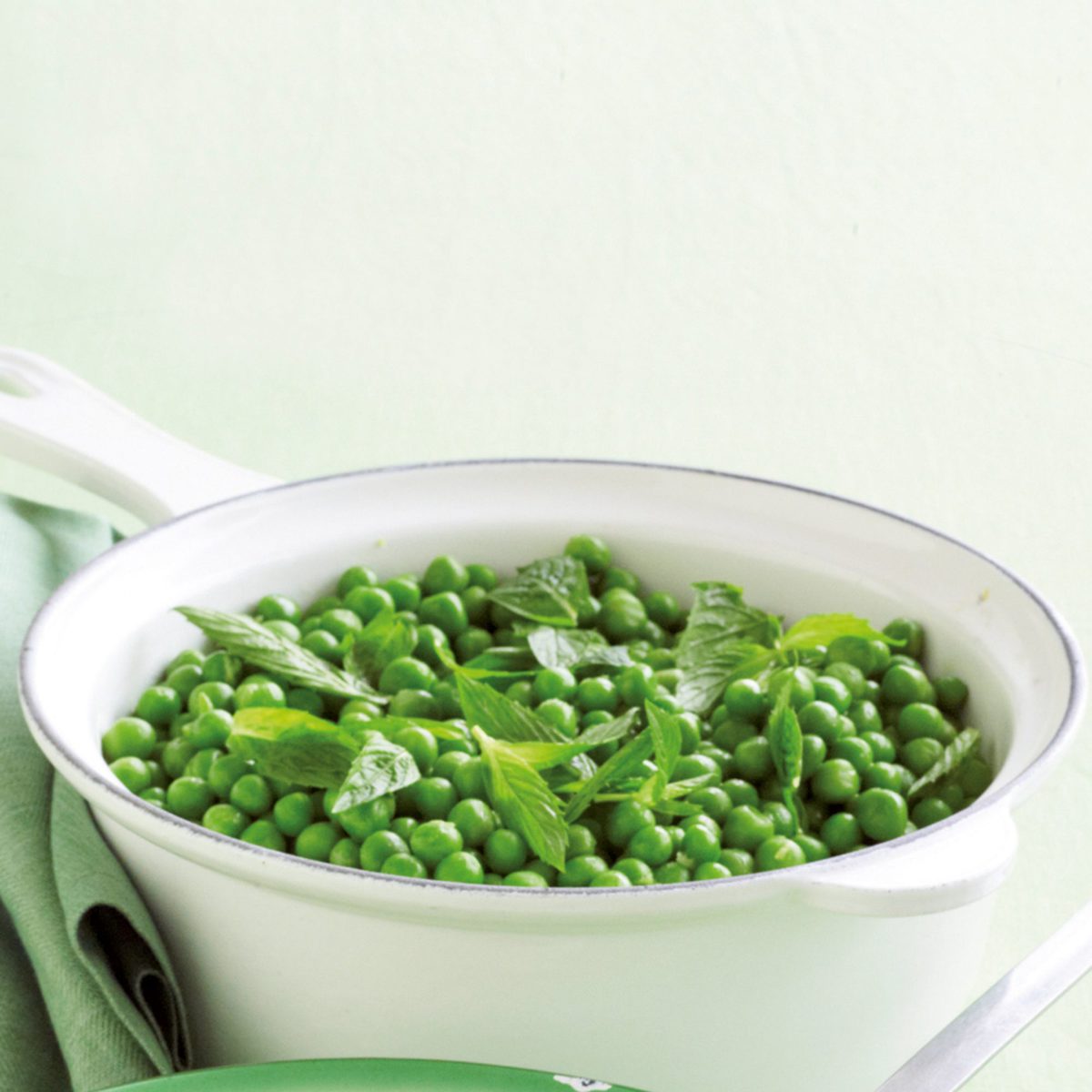 Lemony peas with mint