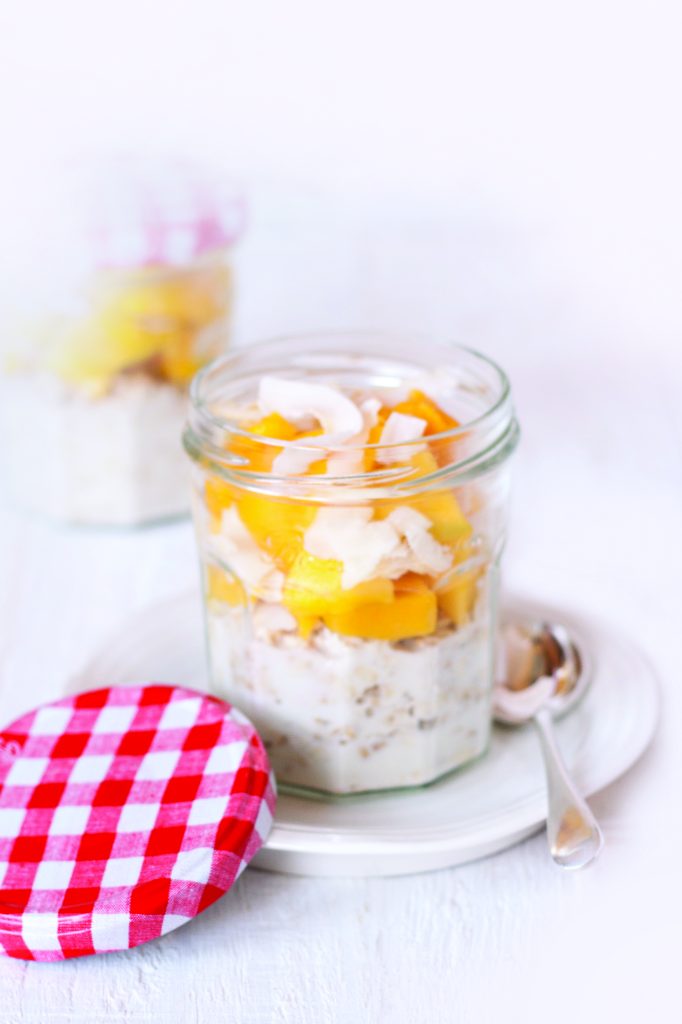 Mango, coconut and chia overnight oats Mango, coconut and chia overnight oats