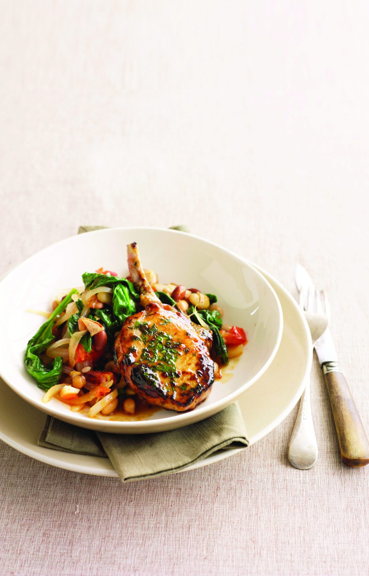 Maple pork with garlic and chilli bean sauté