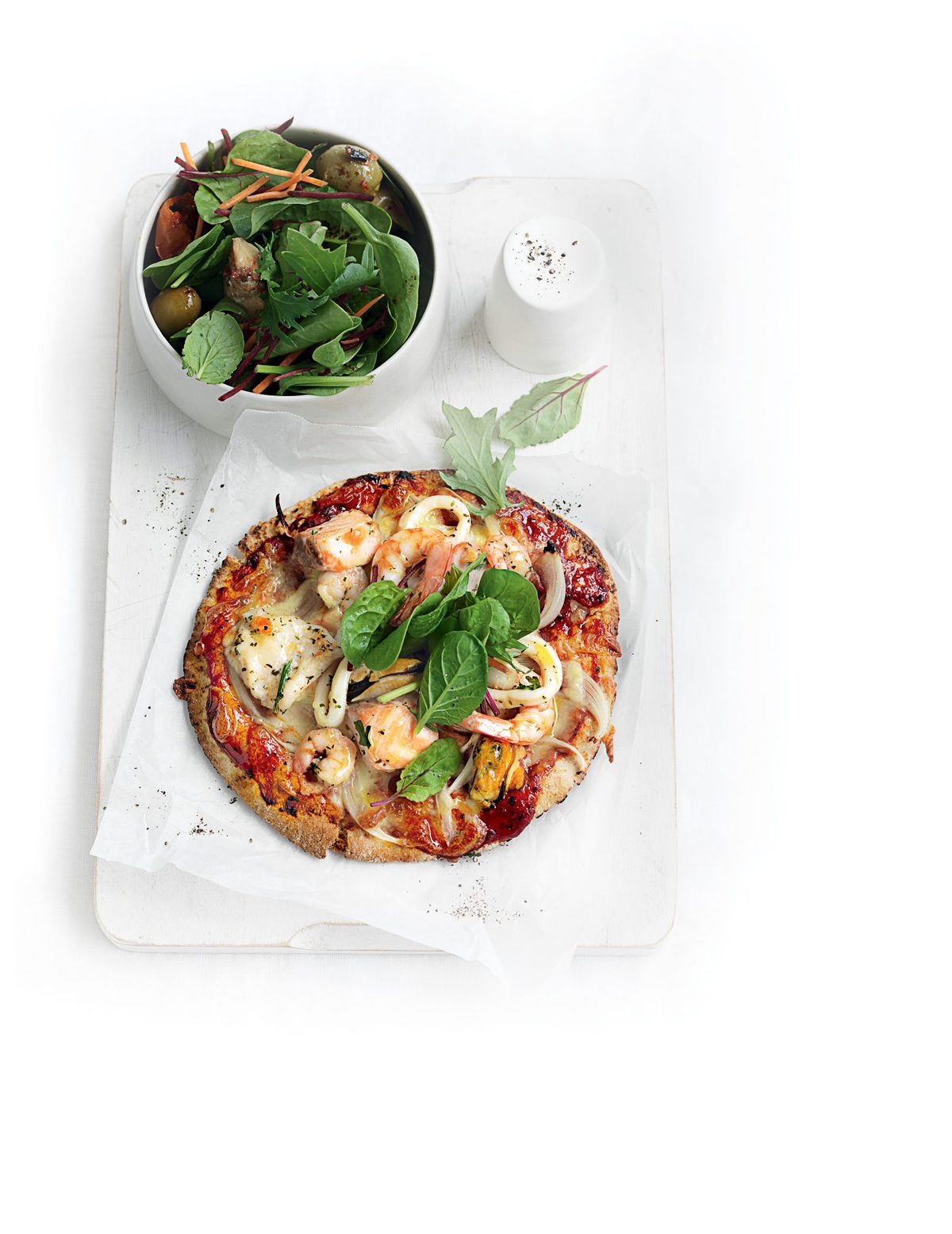 Marinara pita pizza