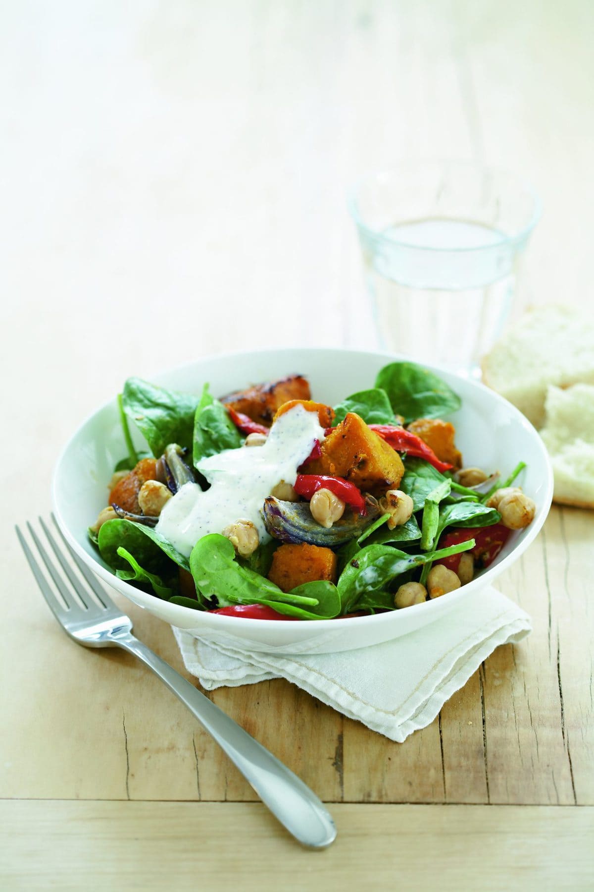 Mediterranean roast vegetable and chickpea salad