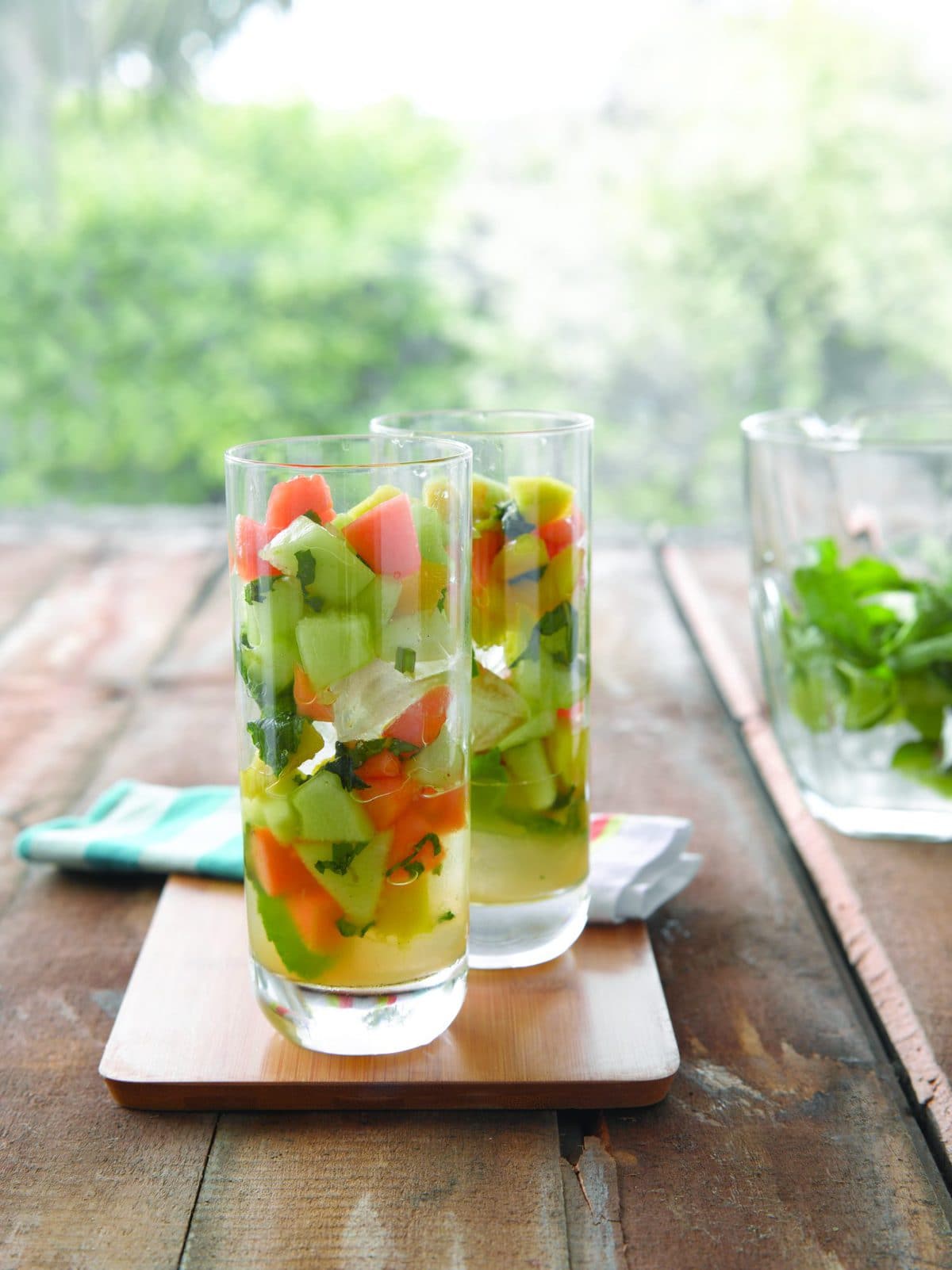 Melon, mint and ginger cooler