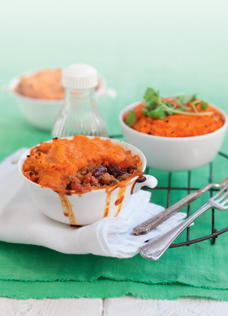 Mexican bean and beef pies with kumara topping Mexican bean and beef pies with kumara topping