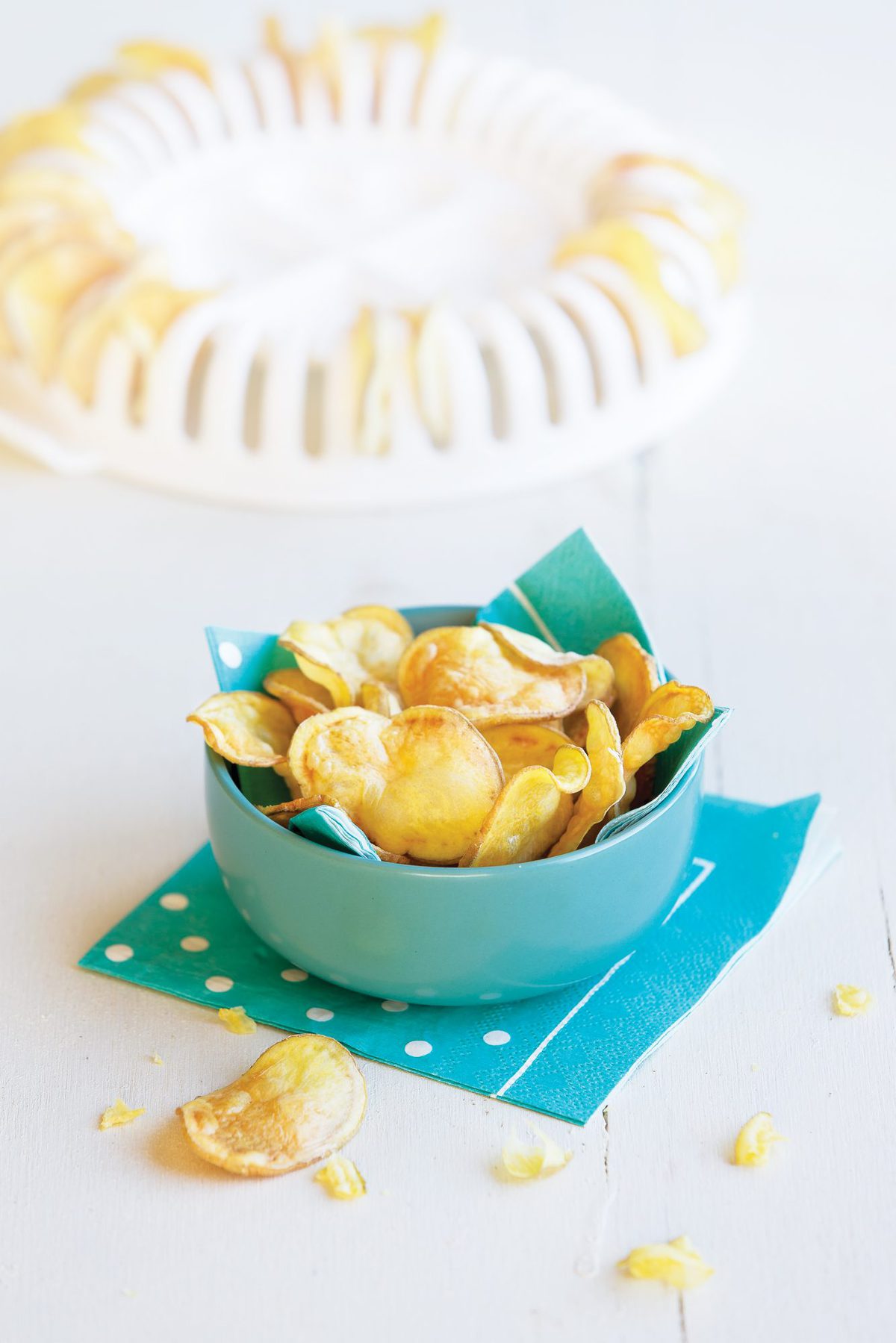 Microwaved potato chips