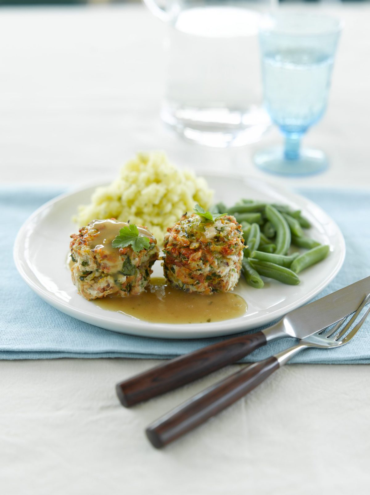 Mini chicken meat loaves