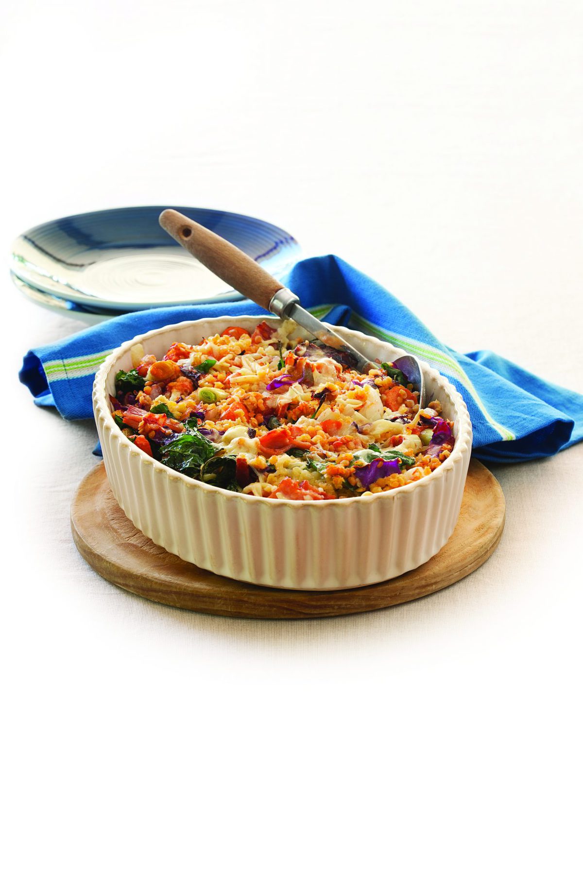 Mixed vegetable lentil bake