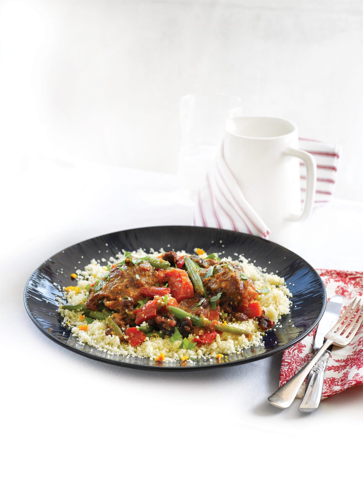 Slow-cooked Moroccan chicken