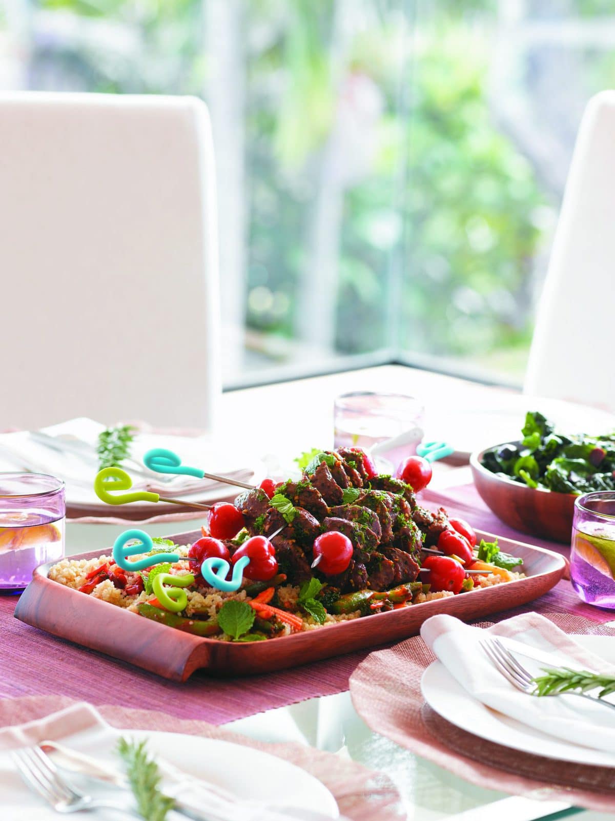 Moroccan lamb kebabs