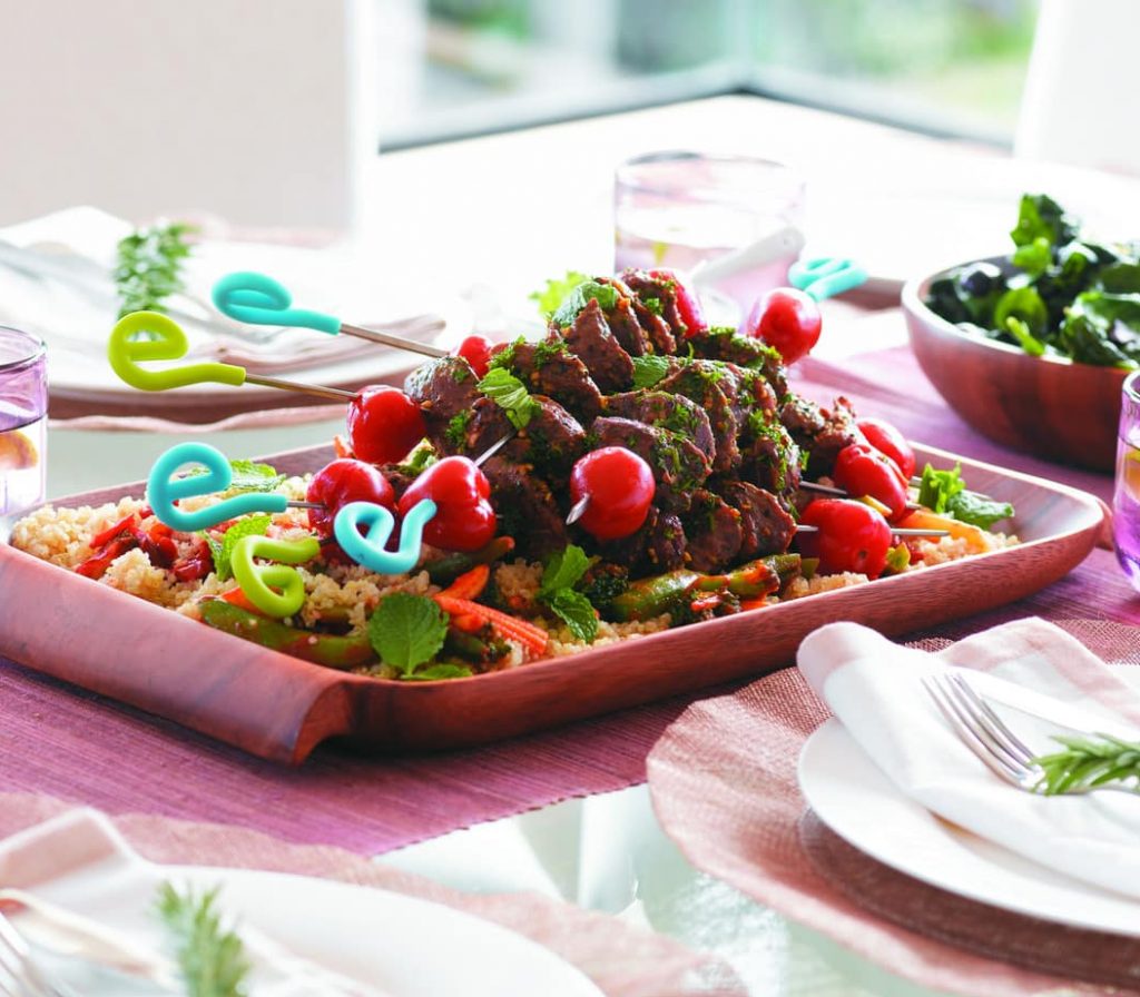 Moroccan lamb kebabs